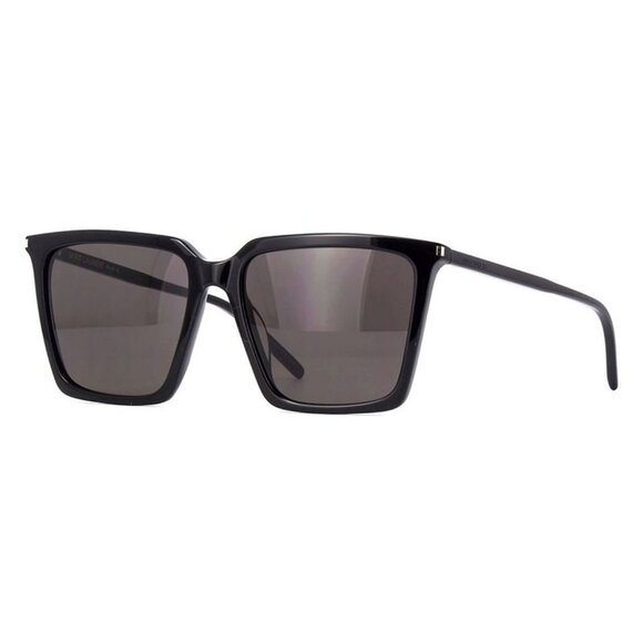 NEW SL474 001 SAINT LAURENT SUNGLASSES SQUARE BLACK WOMEN EYEWEAR - Picture 1 of 4